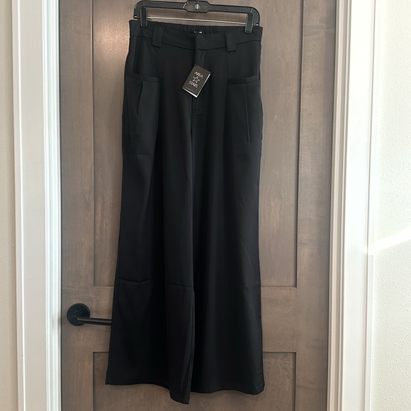 Area Stars Women’s Black Wide Leg Pants Size L NWT - Picture 3 of 12